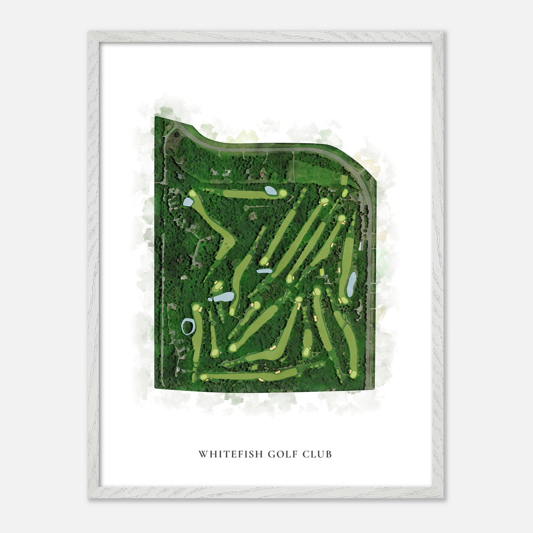 Print of Whitefish Golf Club Classic Map