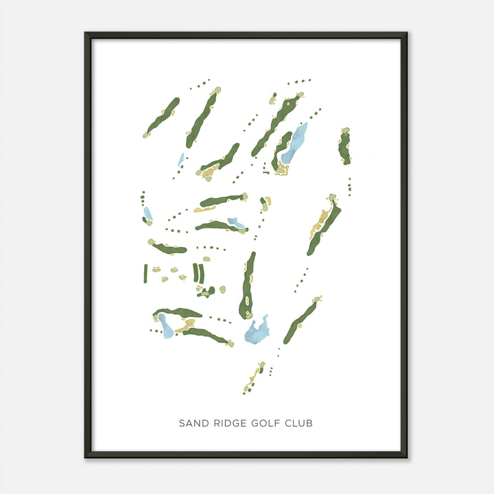Print of Sand Ridge Golf Club Modern Map