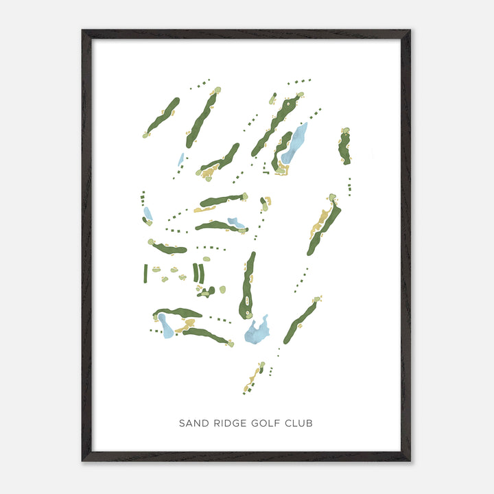 Print of Sand Ridge Golf Club Modern Map