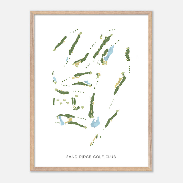 Print of Sand Ridge Golf Club Modern Map