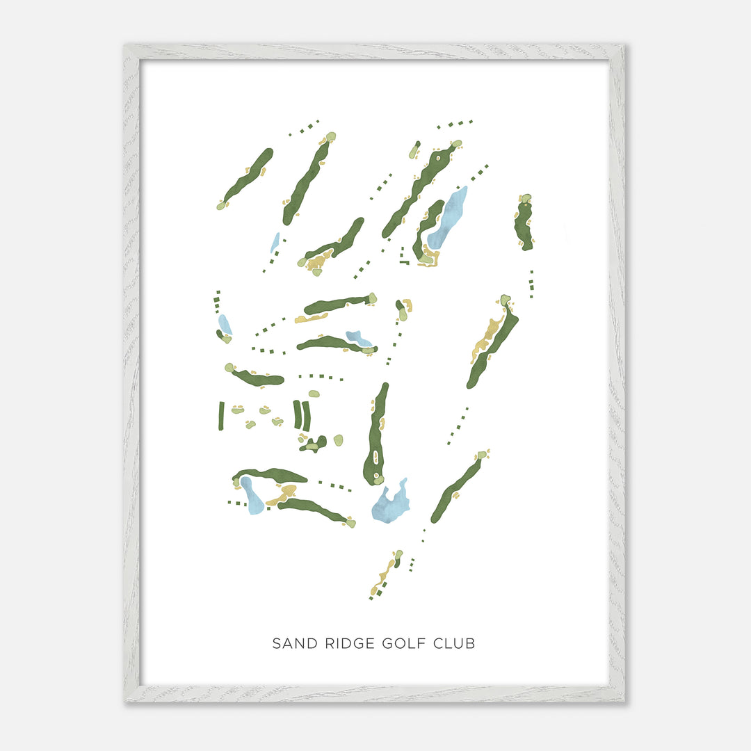 Print of Sand Ridge Golf Club Modern Map