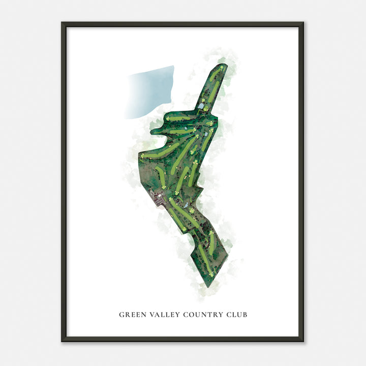 Print of Green Valley Country Club Classic Map