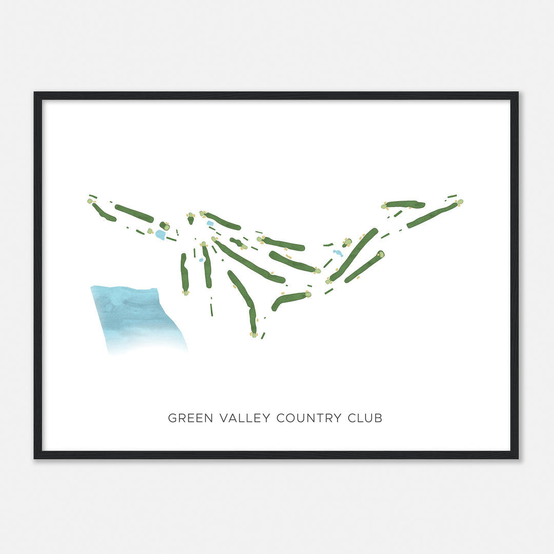 Print of Green Valley Country Club Modern Map