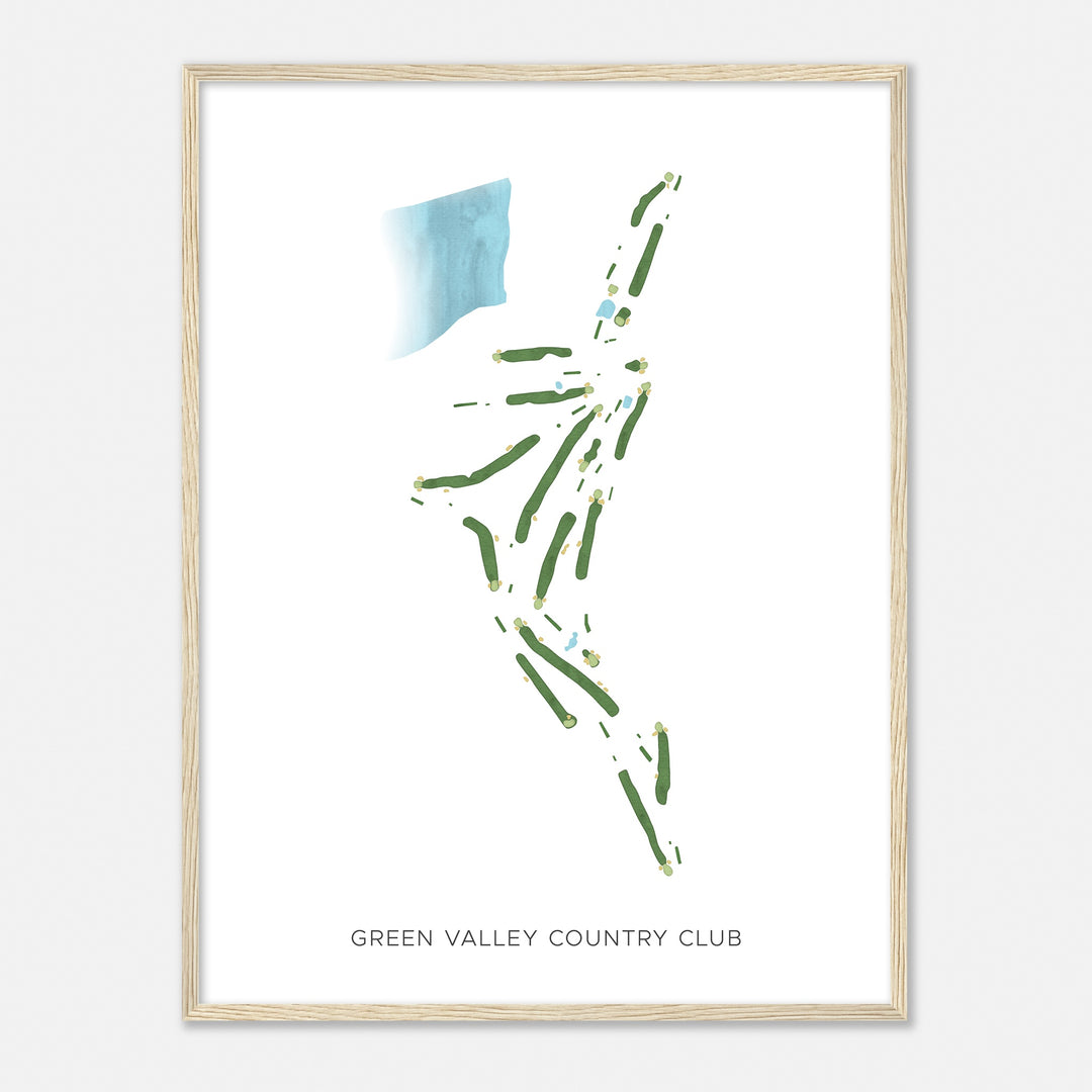 Print of Green Valley Country Club Modern Map