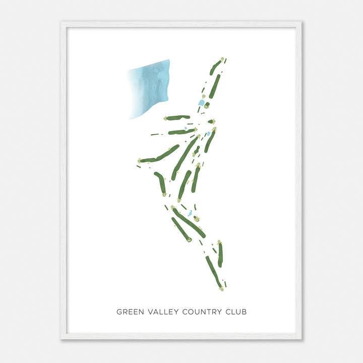 Print of Green Valley Country Club Modern Map