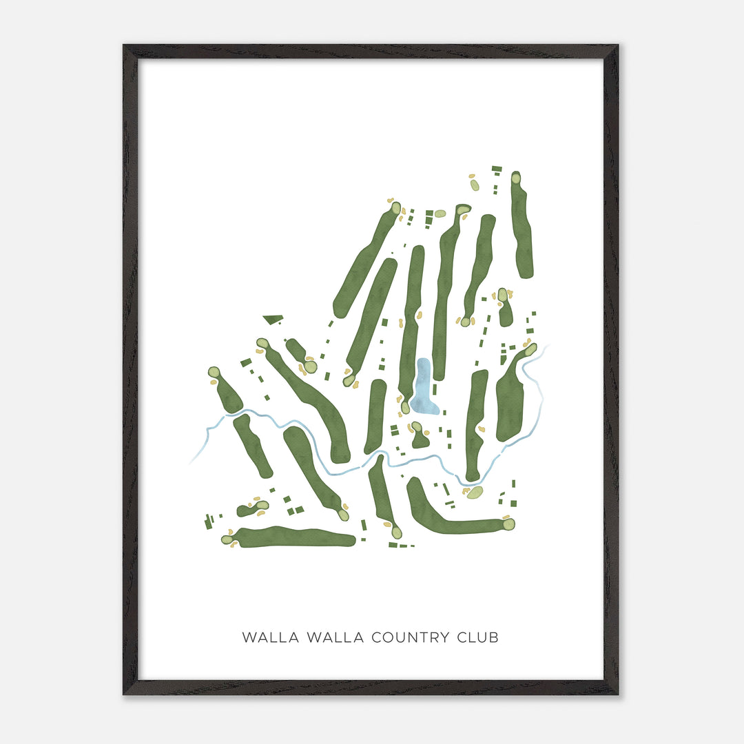 Print of Walla Walla Country Club Modern Map