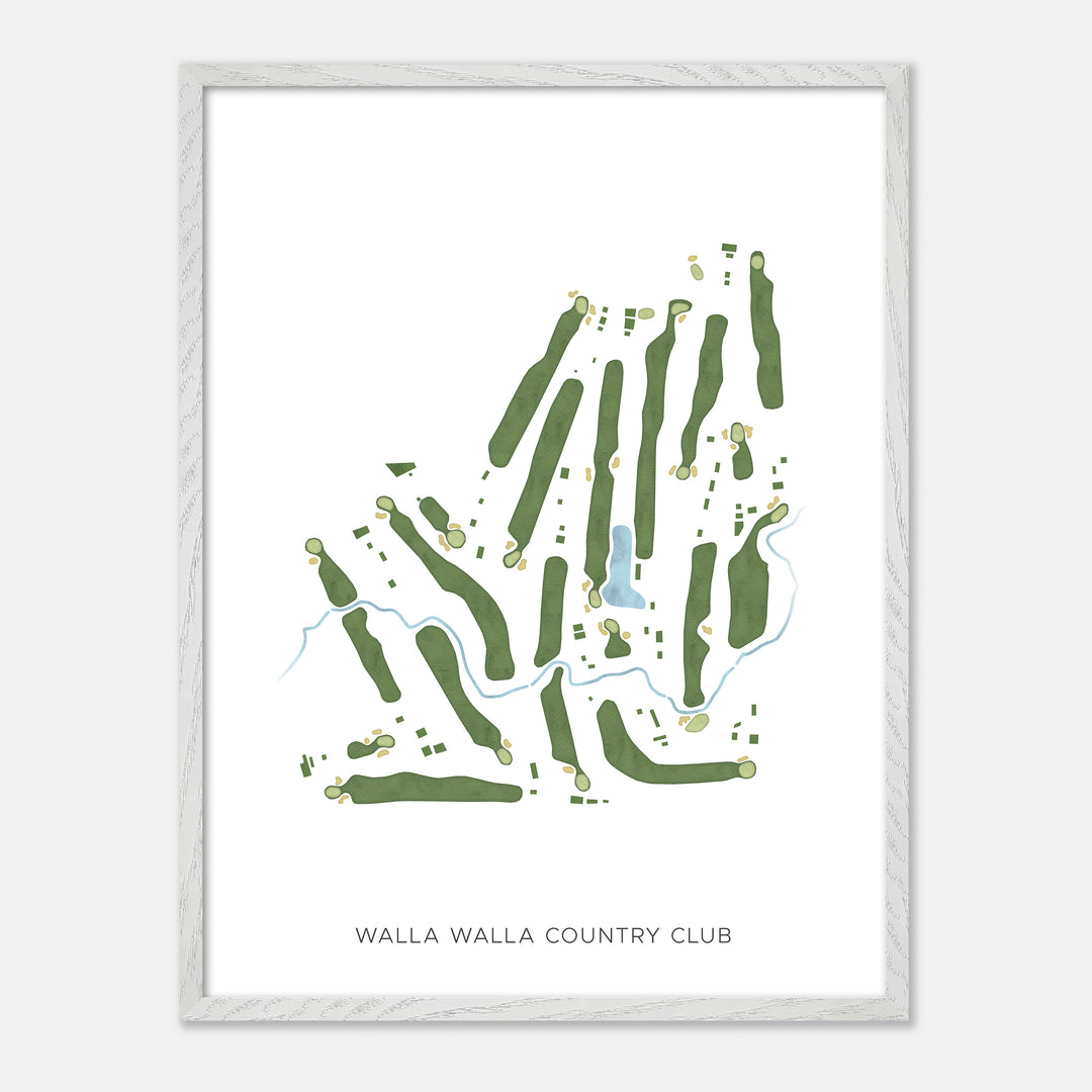 Print of Walla Walla Country Club Modern Map