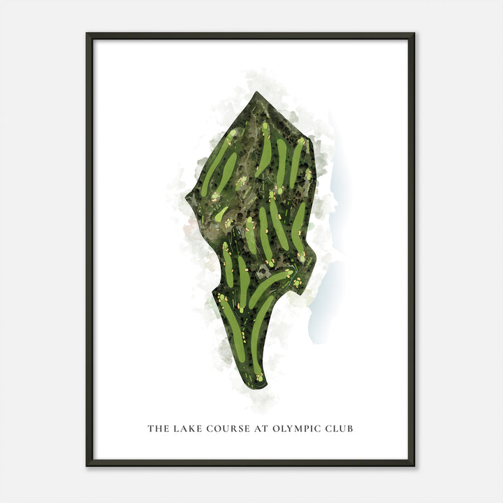 Print of The Lake Course At Olympic Club Classic Map