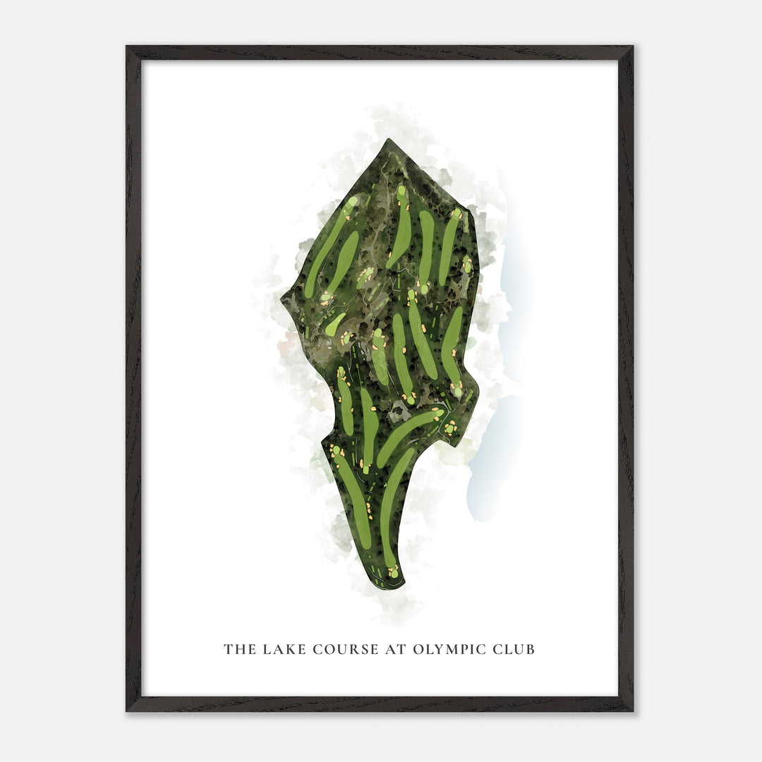 Print of The Lake Course At Olympic Club Classic Map