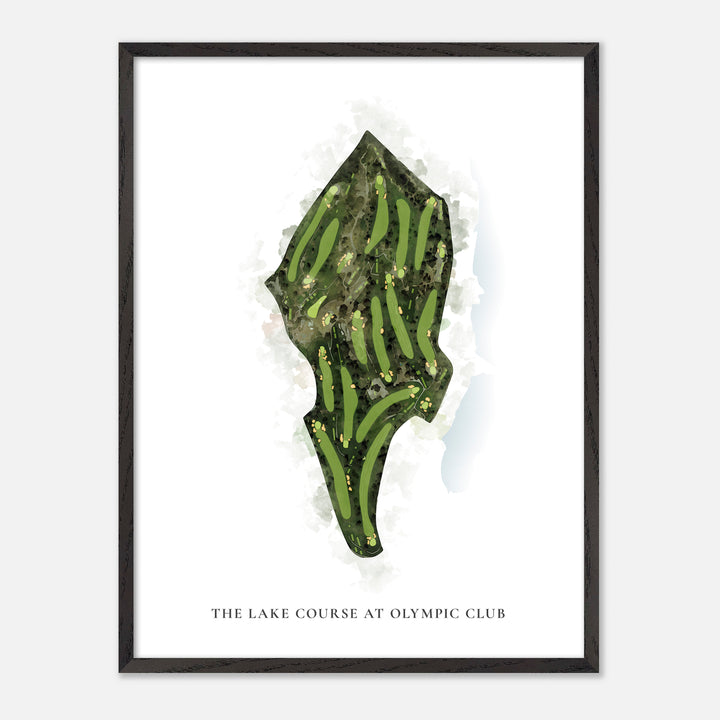 Print of The Lake Course At Olympic Club Classic Map