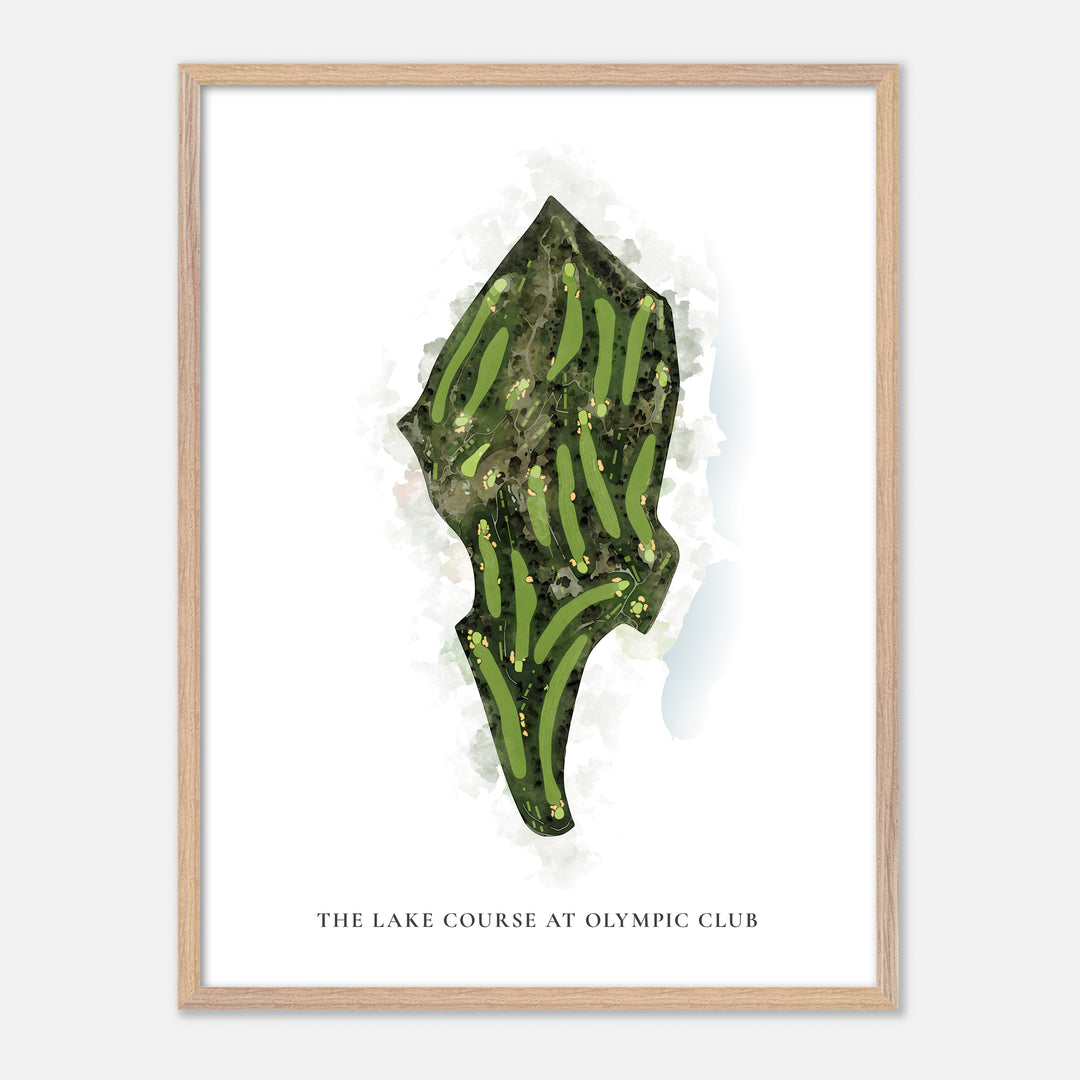 Print of The Lake Course At Olympic Club Classic Map