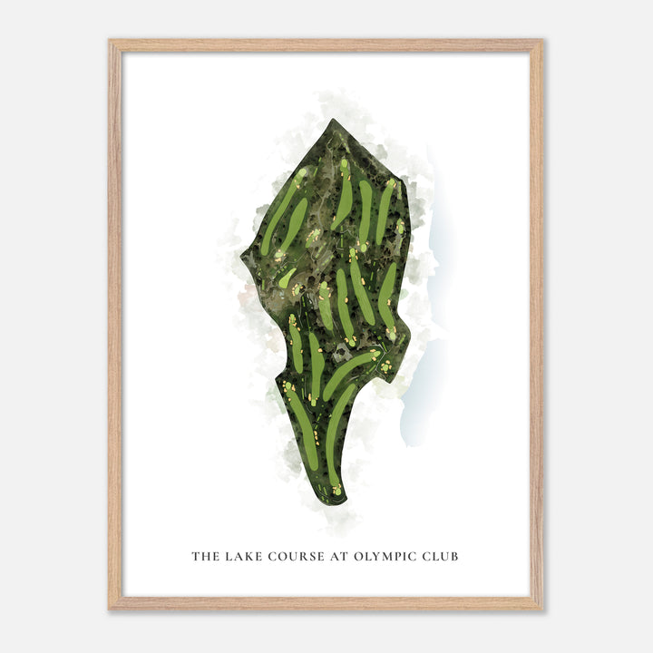 Print of The Lake Course At Olympic Club Classic Map