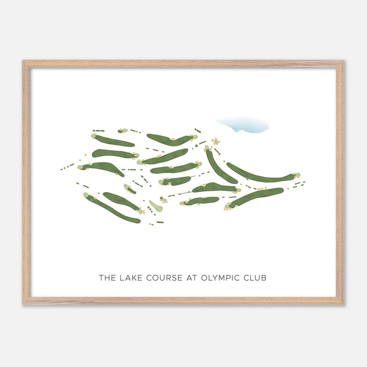 Print of The Lake Course At Olympic Club Modern Map