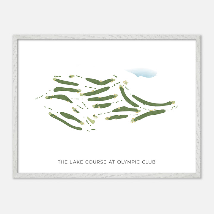 Print of The Lake Course At Olympic Club Modern Map