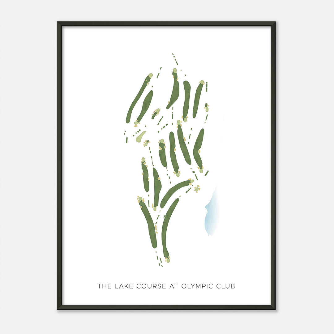 Print of The Lake Course At Olympic Club Modern Map