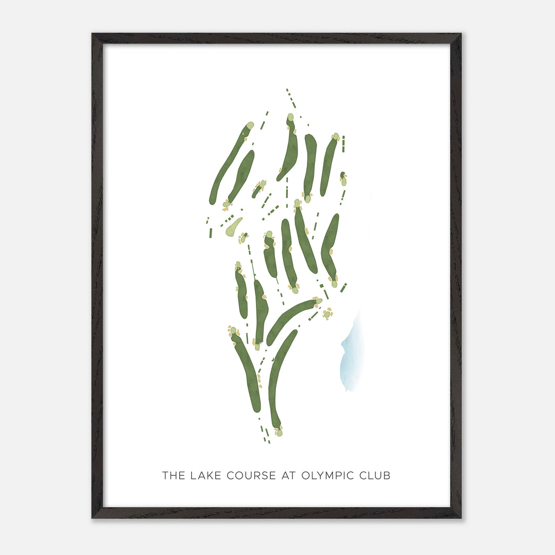 Print of The Lake Course At Olympic Club Modern Map