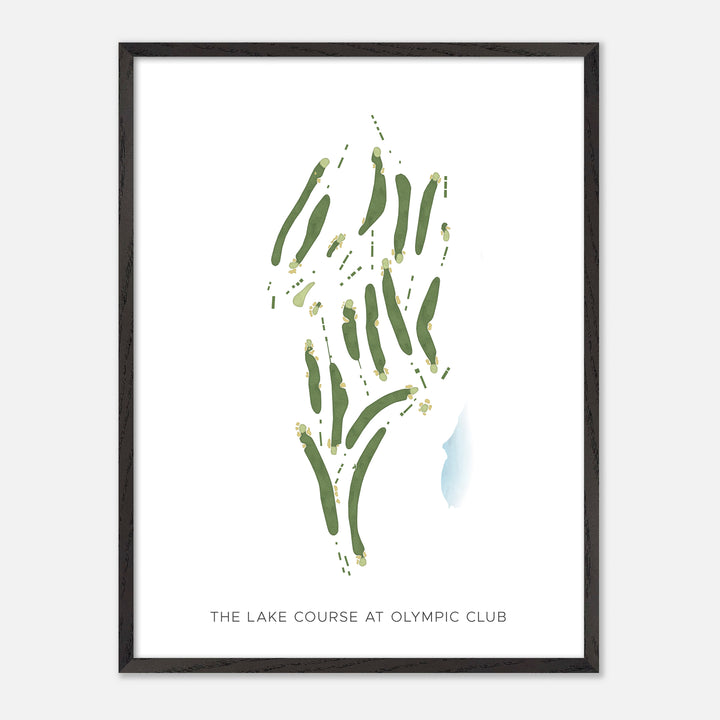 Print of The Lake Course At Olympic Club Modern Map