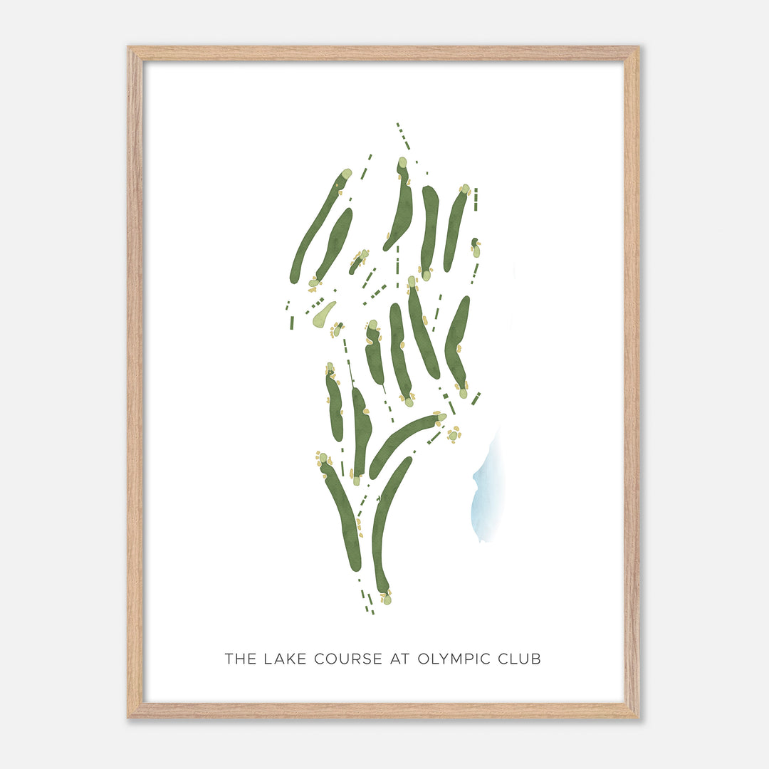 Print of The Lake Course At Olympic Club Modern Map