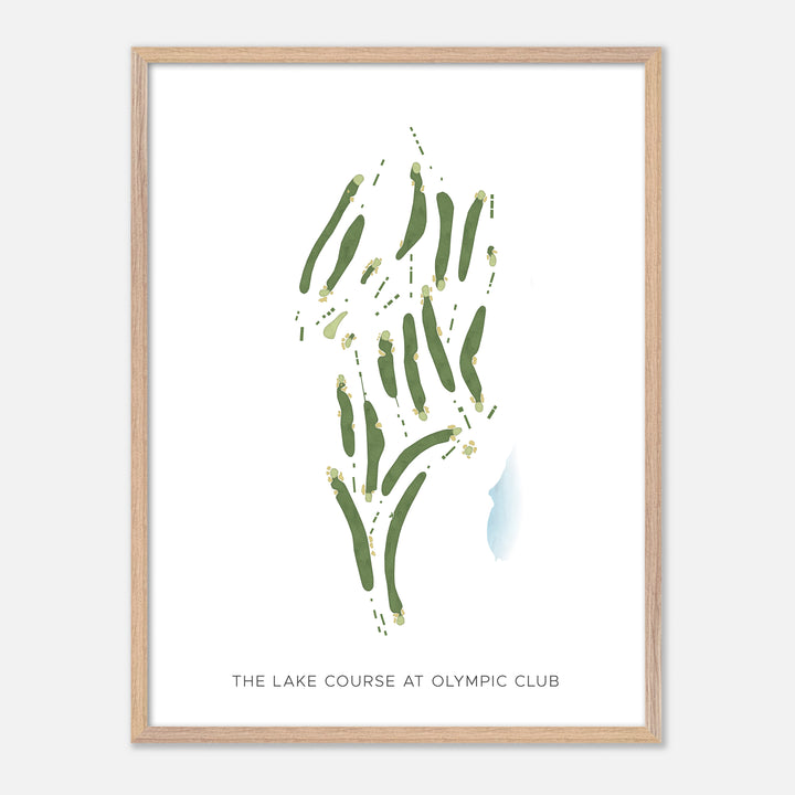 Print of The Lake Course At Olympic Club Modern Map