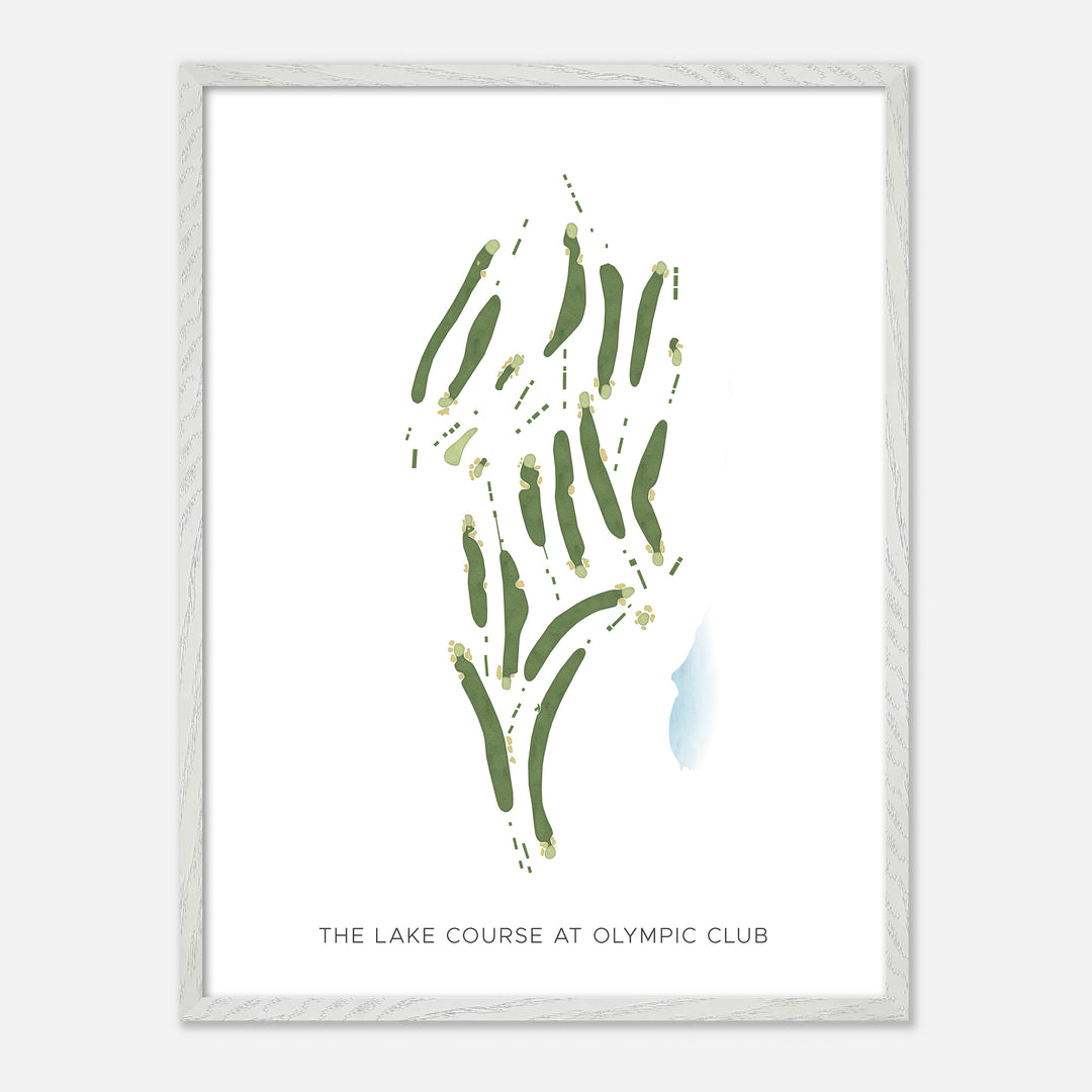Print of The Lake Course At Olympic Club Modern Map