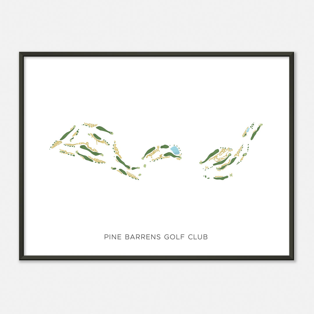 Print of Pine Barrens Golf Club Modern Map