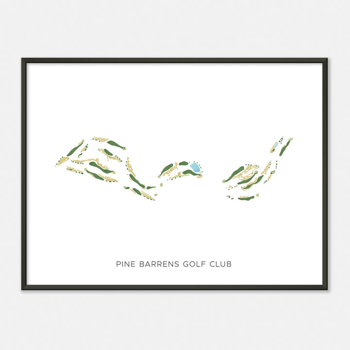 Print of Pine Barrens Golf Club Modern Map