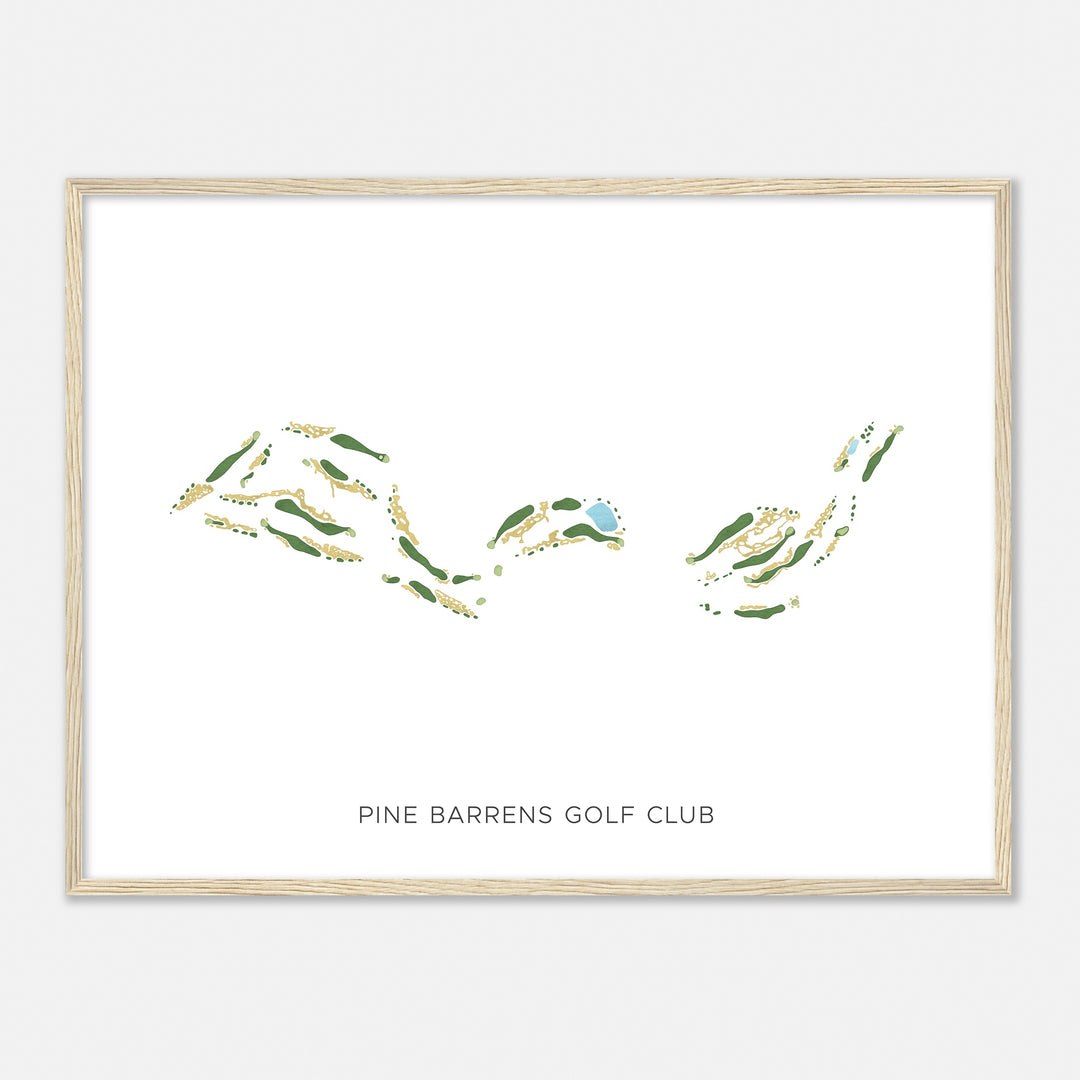Print of Pine Barrens Golf Club Modern Map
