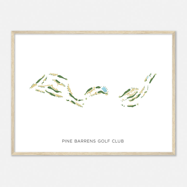 Print of Pine Barrens Golf Club Modern Map