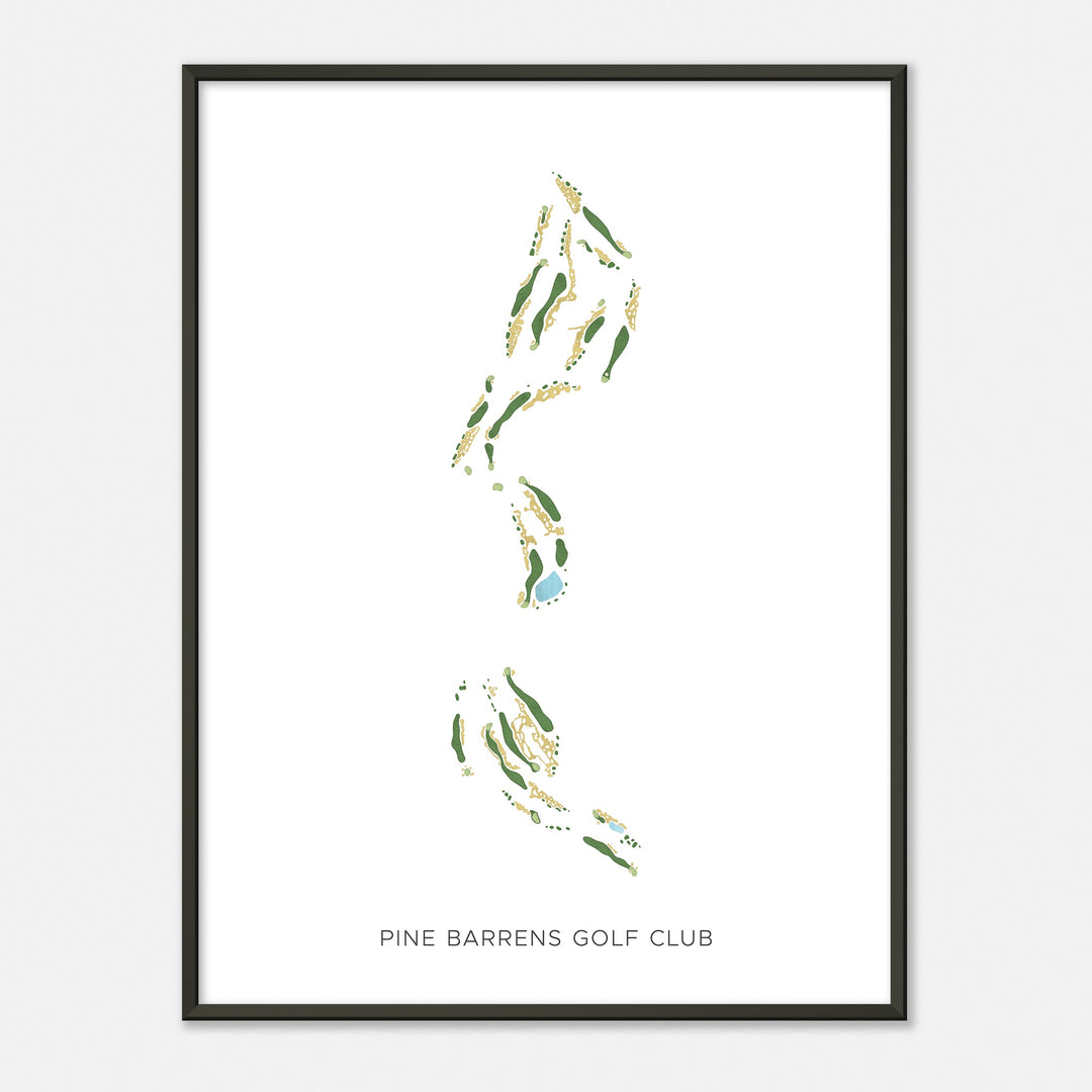 Print of Pine Barrens Golf Club Modern Map