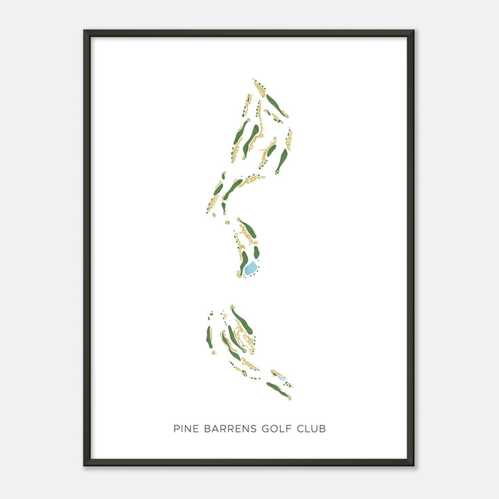 Print of Pine Barrens Golf Club Modern Map