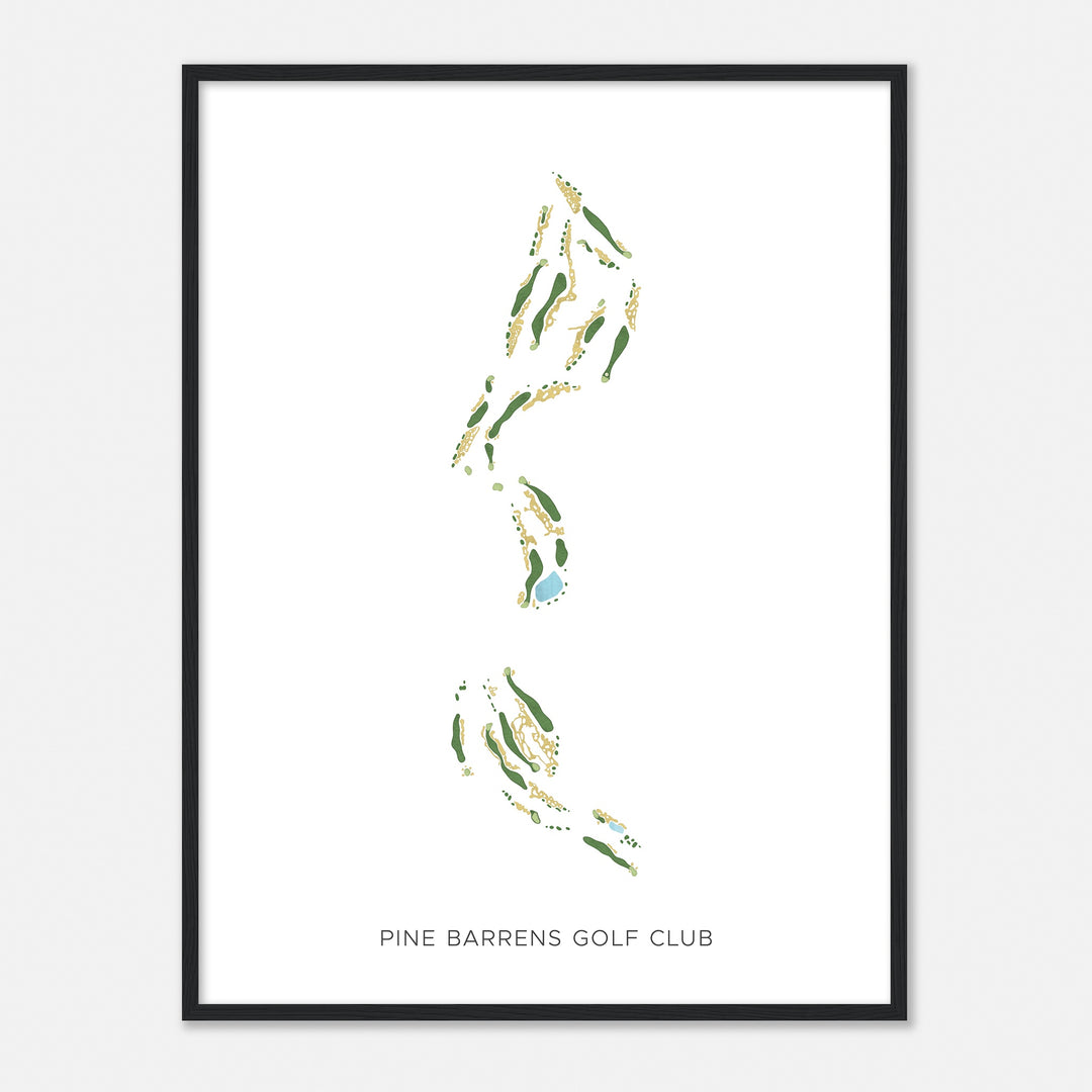 Print of Pine Barrens Golf Club Modern Map