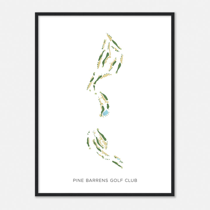 Print of Pine Barrens Golf Club Modern Map