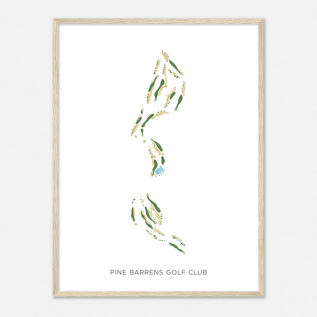 Print of Pine Barrens Golf Club Modern Map