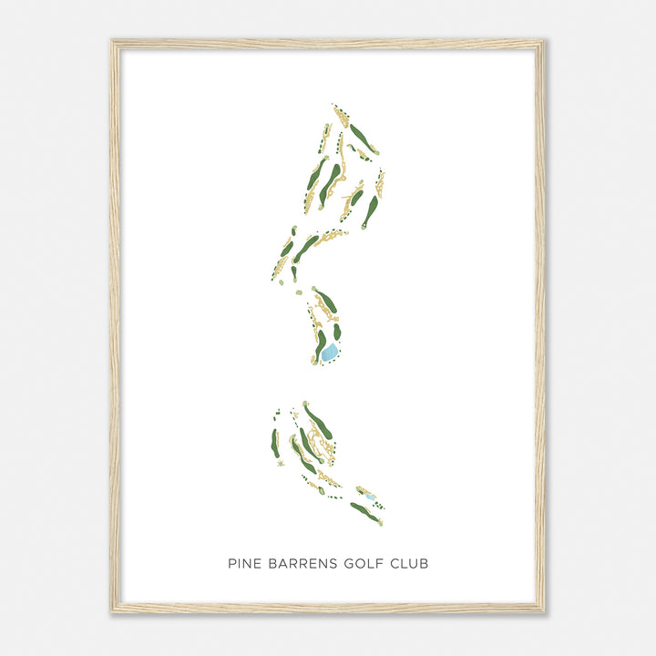 Print of Pine Barrens Golf Club Modern Map