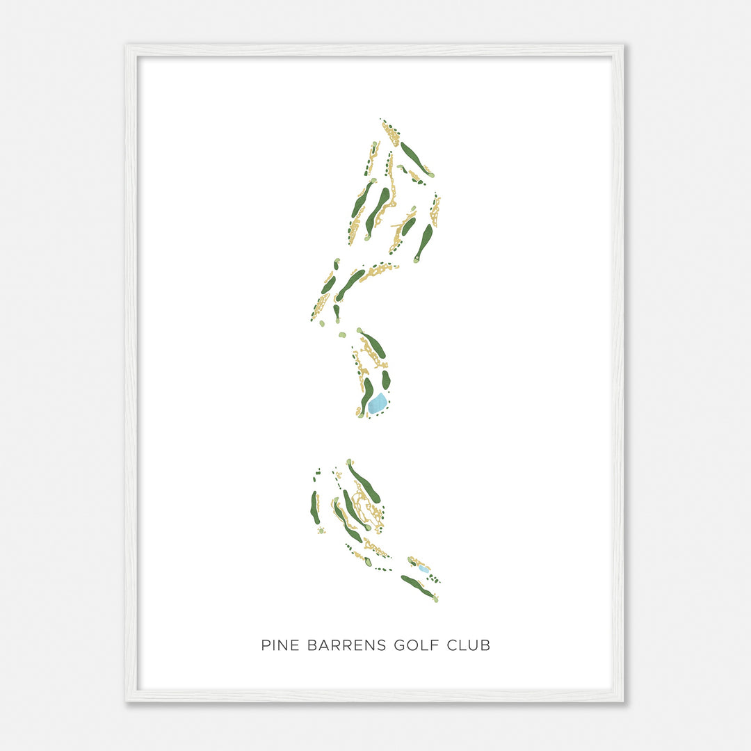 Print of Pine Barrens Golf Club Modern Map