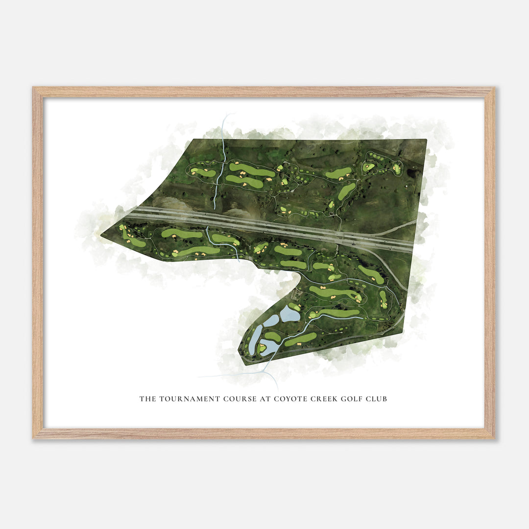 Print of The Tournament Course At Coyote Creek Golf Club Classic Map