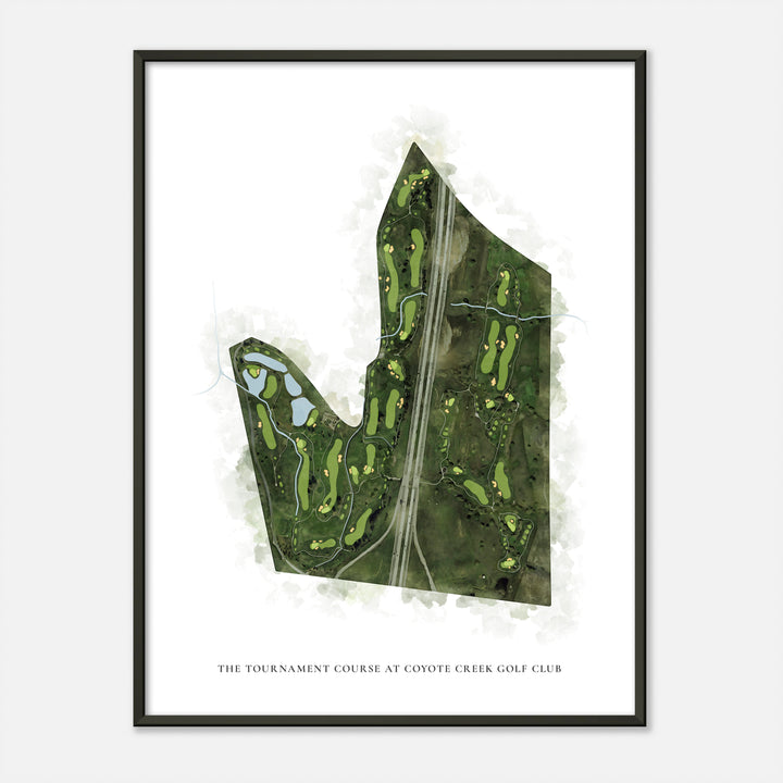 Print of The Tournament Course At Coyote Creek Golf Club Classic Map