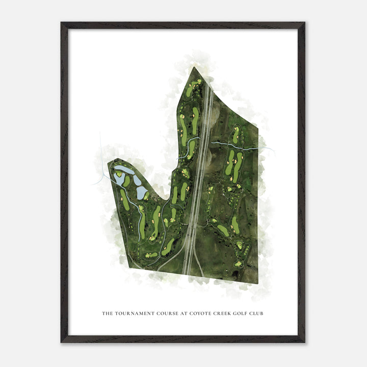Print of The Tournament Course At Coyote Creek Golf Club Classic Map