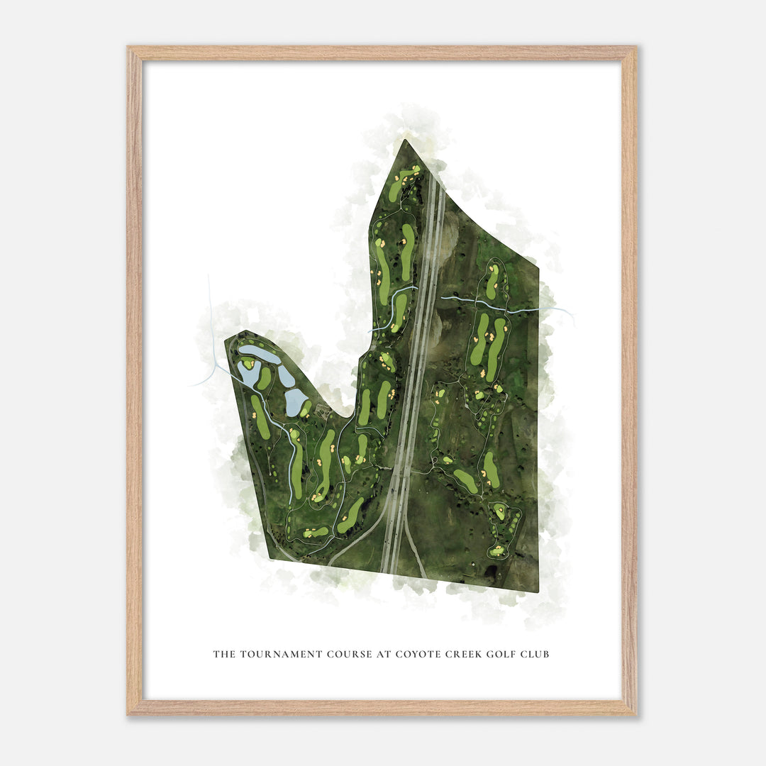 Print of The Tournament Course At Coyote Creek Golf Club Classic Map