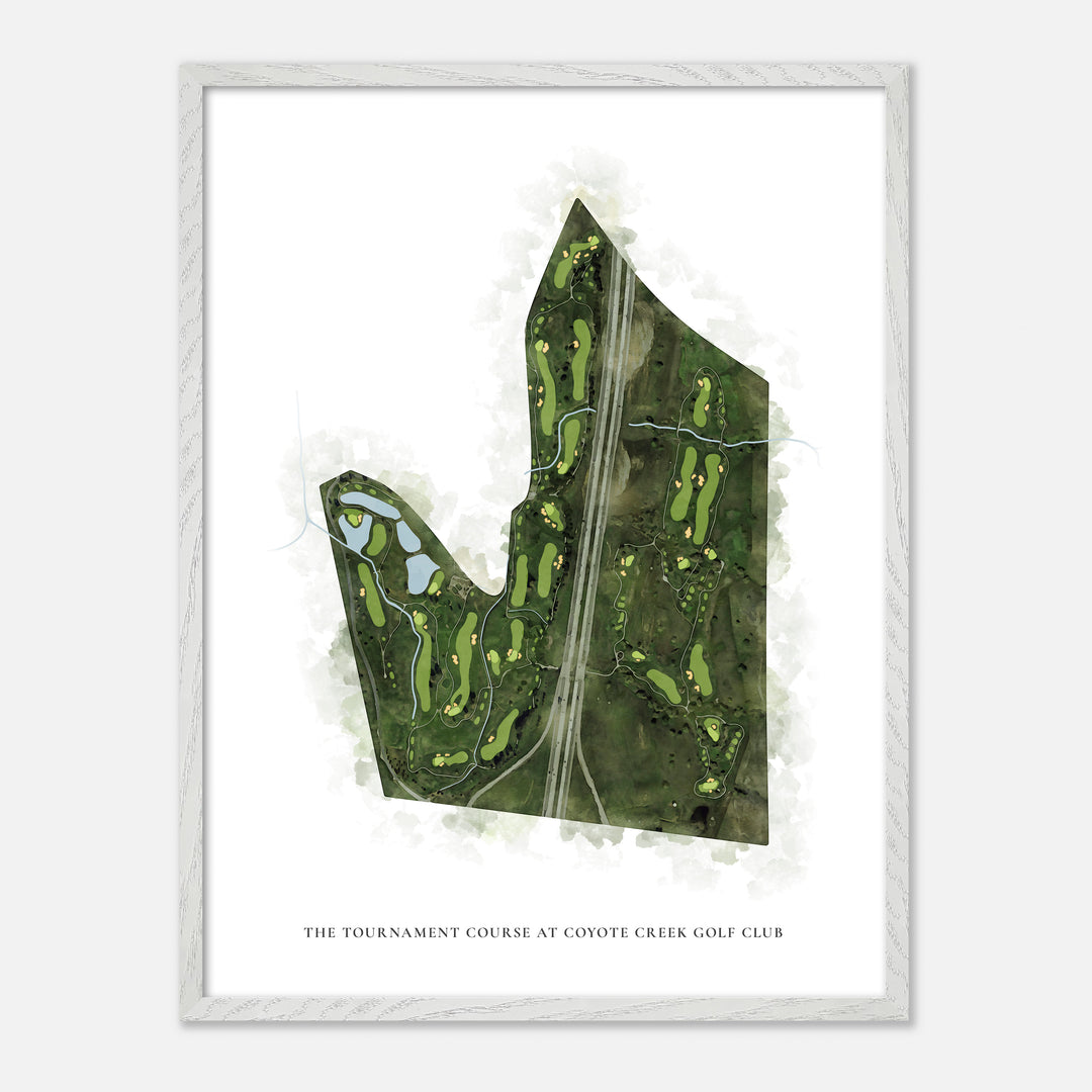 Print of The Tournament Course At Coyote Creek Golf Club Classic Map