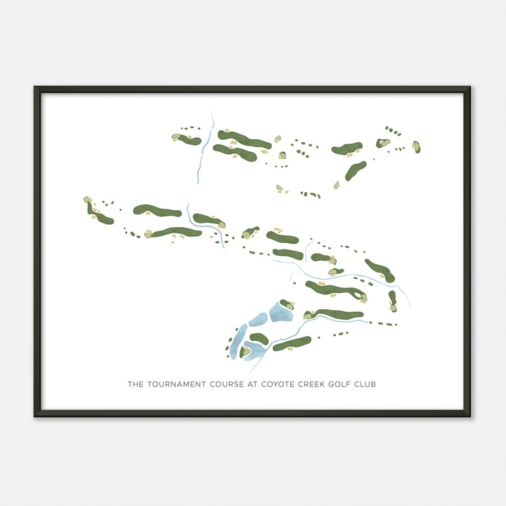 Print of The Tournament Course At Coyote Creek Golf Club Modern Map