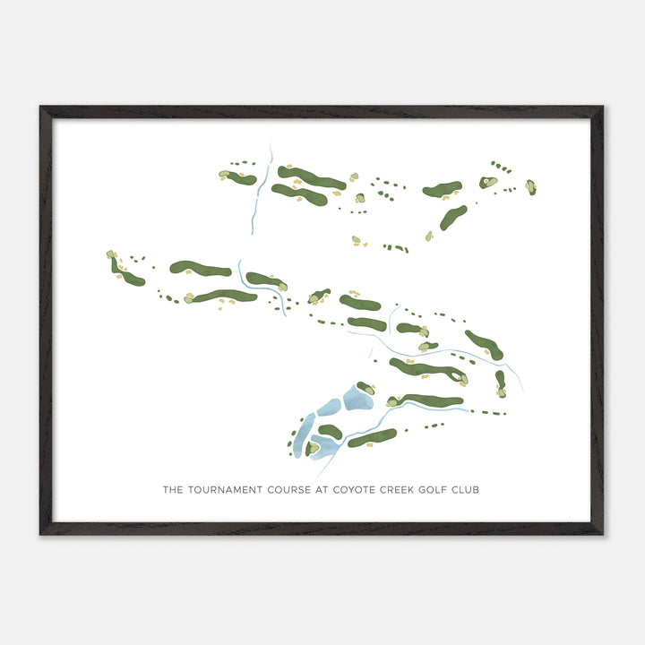 Print of The Tournament Course At Coyote Creek Golf Club Modern Map