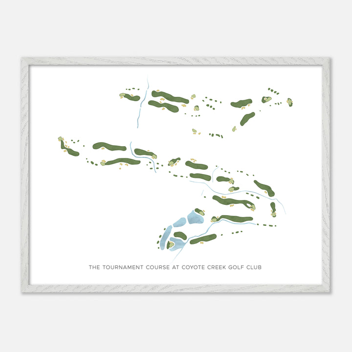 Print of The Tournament Course At Coyote Creek Golf Club Modern Map