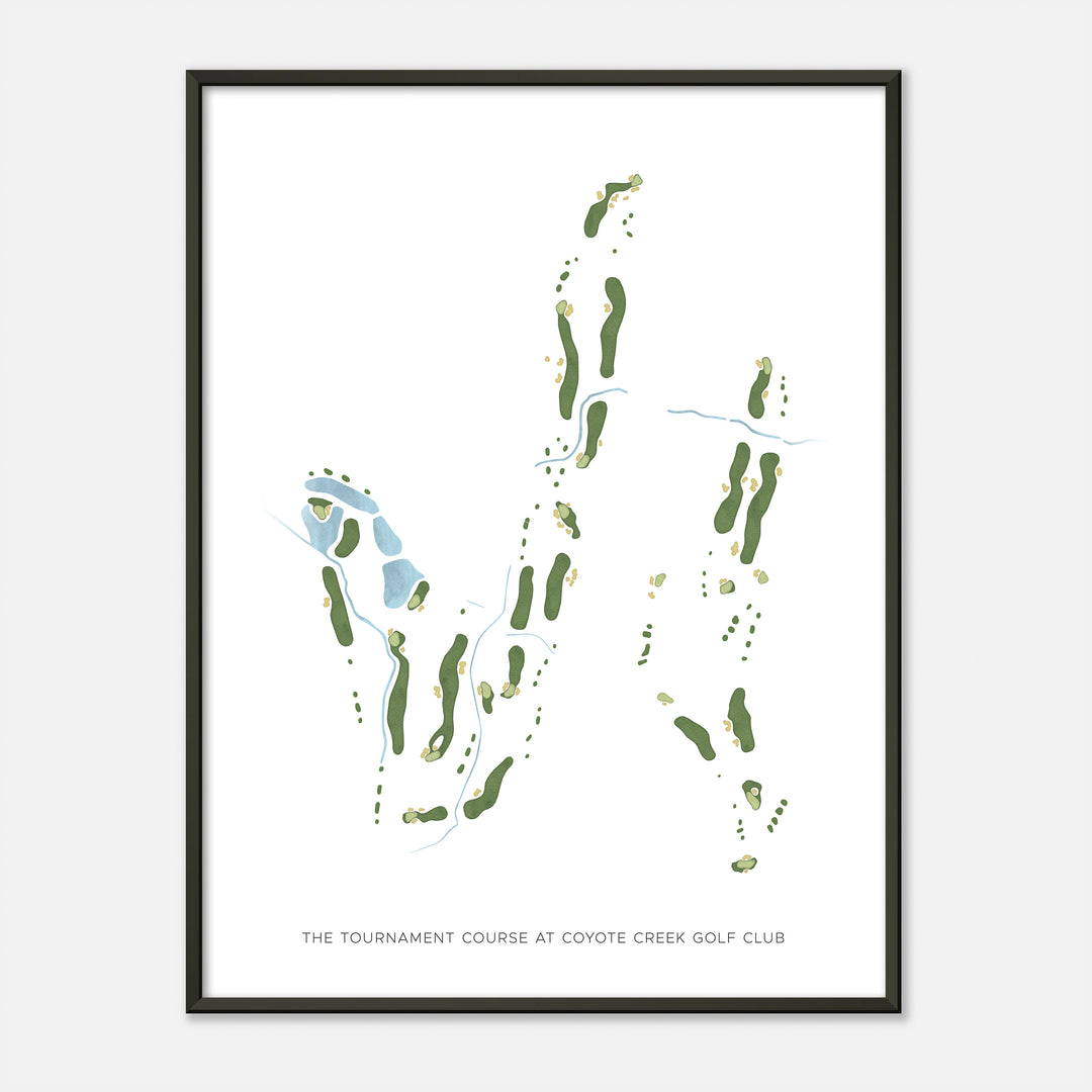 Print of The Tournament Course At Coyote Creek Golf Club Modern Map