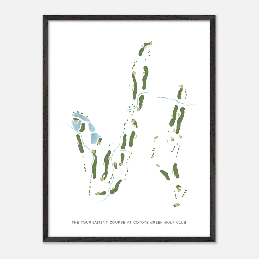 Print of The Tournament Course At Coyote Creek Golf Club Modern Map