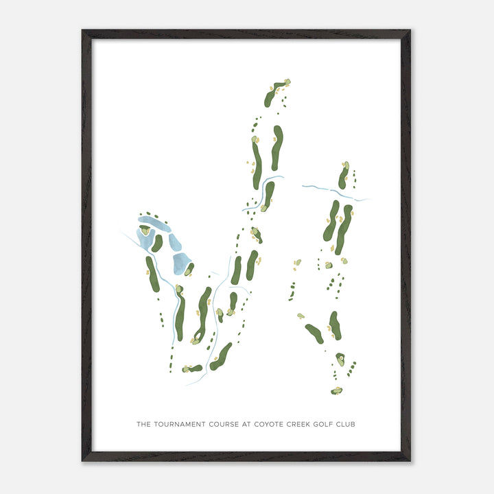 Print of The Tournament Course At Coyote Creek Golf Club Modern Map
