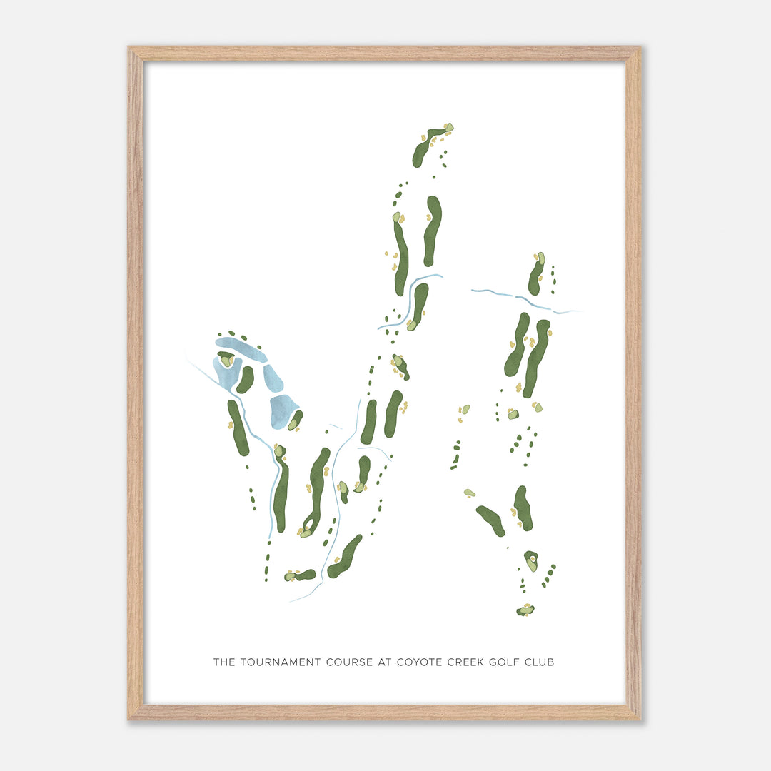 Print of The Tournament Course At Coyote Creek Golf Club Modern Map