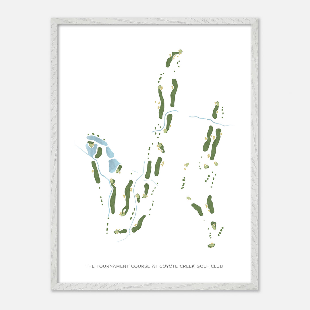 Print of The Tournament Course At Coyote Creek Golf Club Modern Map
