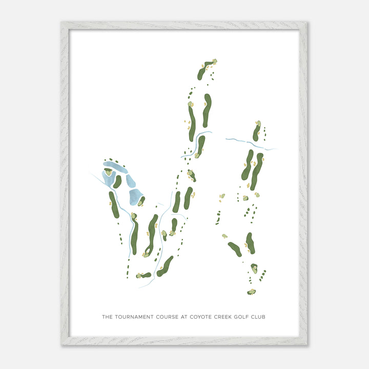 Print of The Tournament Course At Coyote Creek Golf Club Modern Map