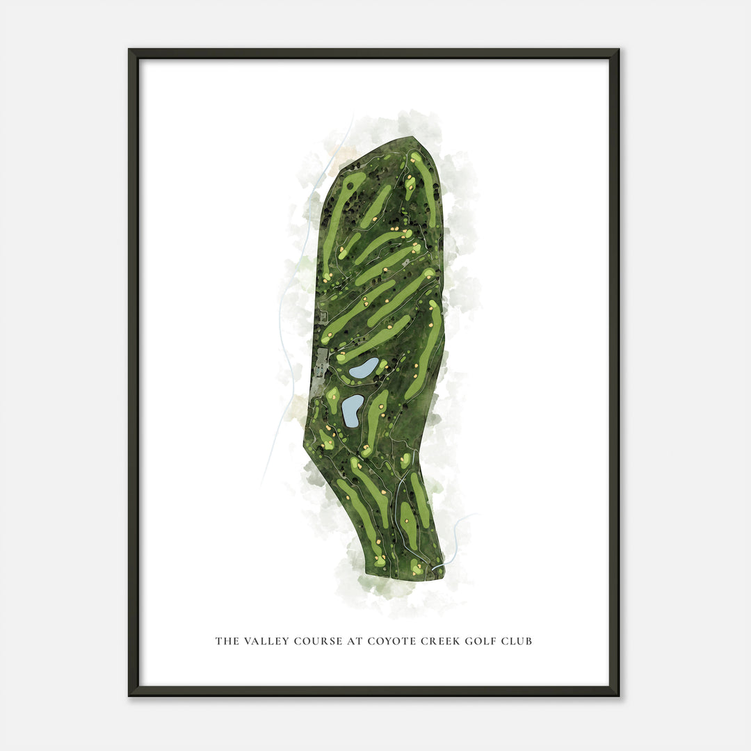 Print of The Valley Course At Coyote Creek Golf Club Classic Map